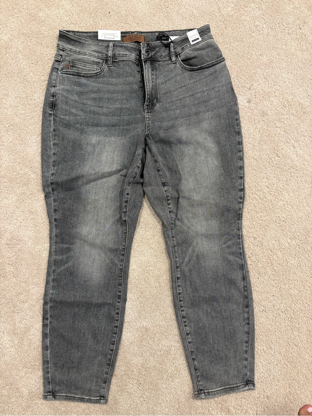 Judy Blue Washed Charcoal High-Rise Skinny Jeans